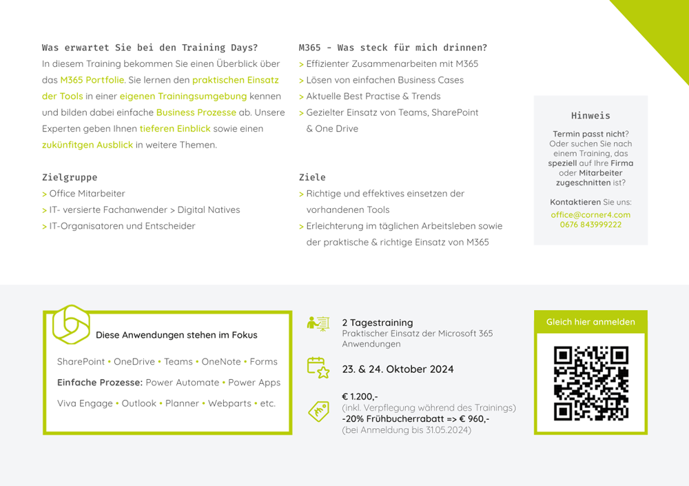 corner4 • Microsoft 365 • Training Days 2024
